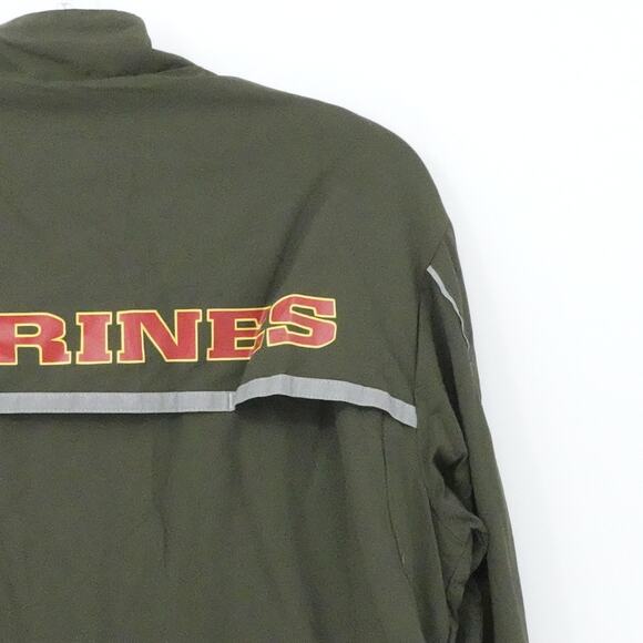 US Marines Jacket Mens Large Long New Balance Windbreaker Made USA Full Zip - Picture 9 of 14